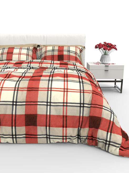 Carmel King 100% Cotton Satin King Size Bedsheet with 2 Pillow Covers - Extra Soft - 220 TC Satin Weave - 4